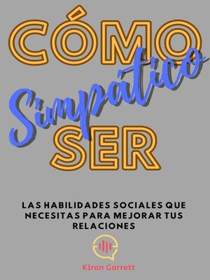 cover image of Cómo Ser Simpático